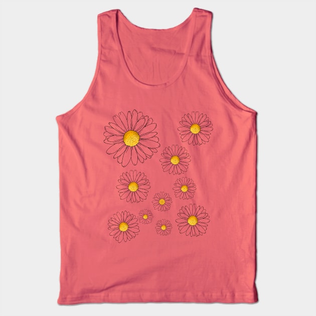 Daisies Tank Top by Miruna Mares